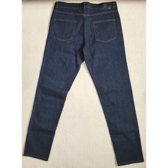 NWT Carolina Herrera Mens Dark Wash Stretch Denim Straight Leg Jeans Portugal 34 - Picture 4 of 12